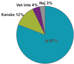 Exempel på hur ett cirkeldiagram ser ut