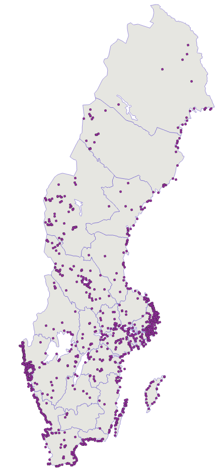 Karta: Fritidshusområden 2020