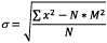 Ekvation standardavvikelse beräkning