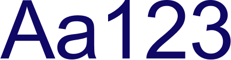 Arial Regular Aa123