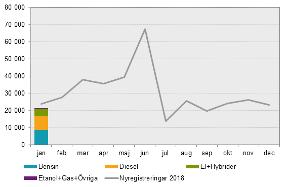 Fordonsstatistik, januari 2019